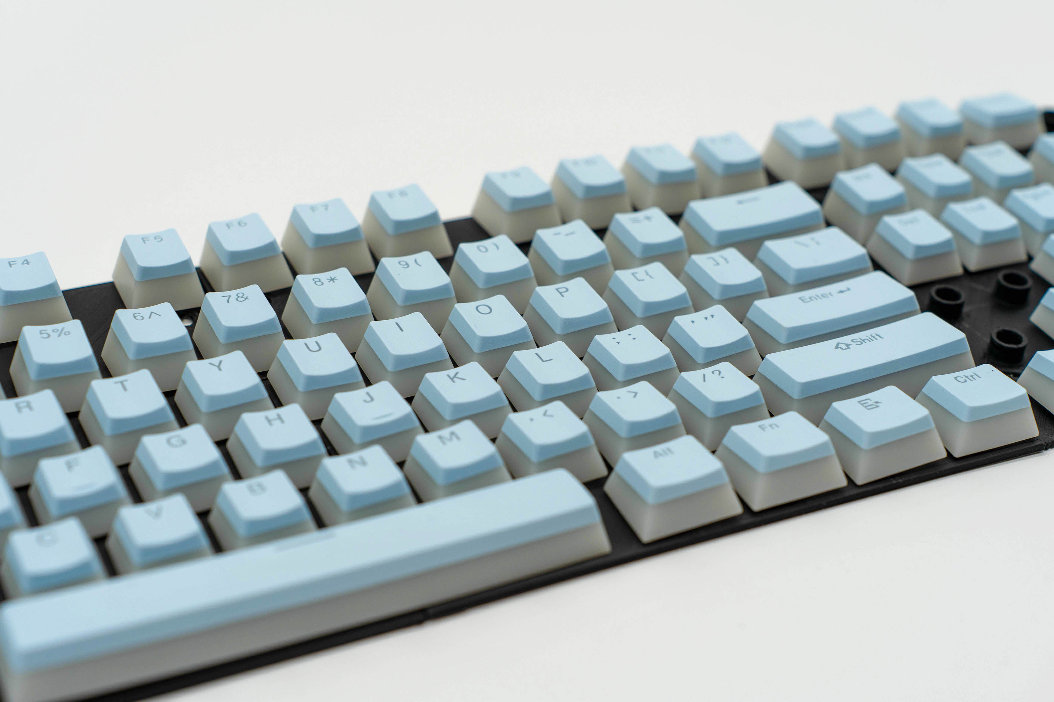 Blue Pudding Keycaps side view full set