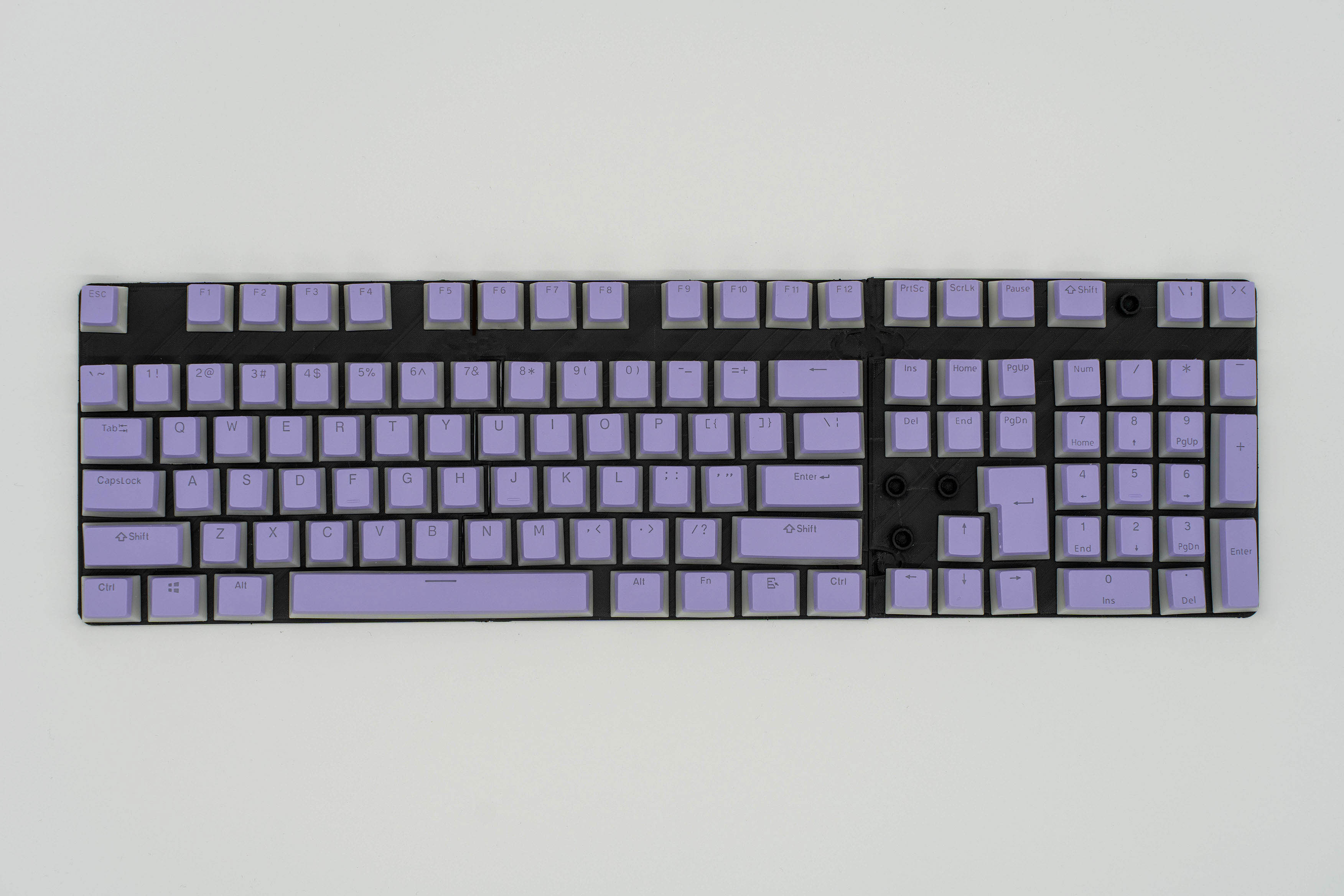 Purple Pudding Keycaps top down view full set