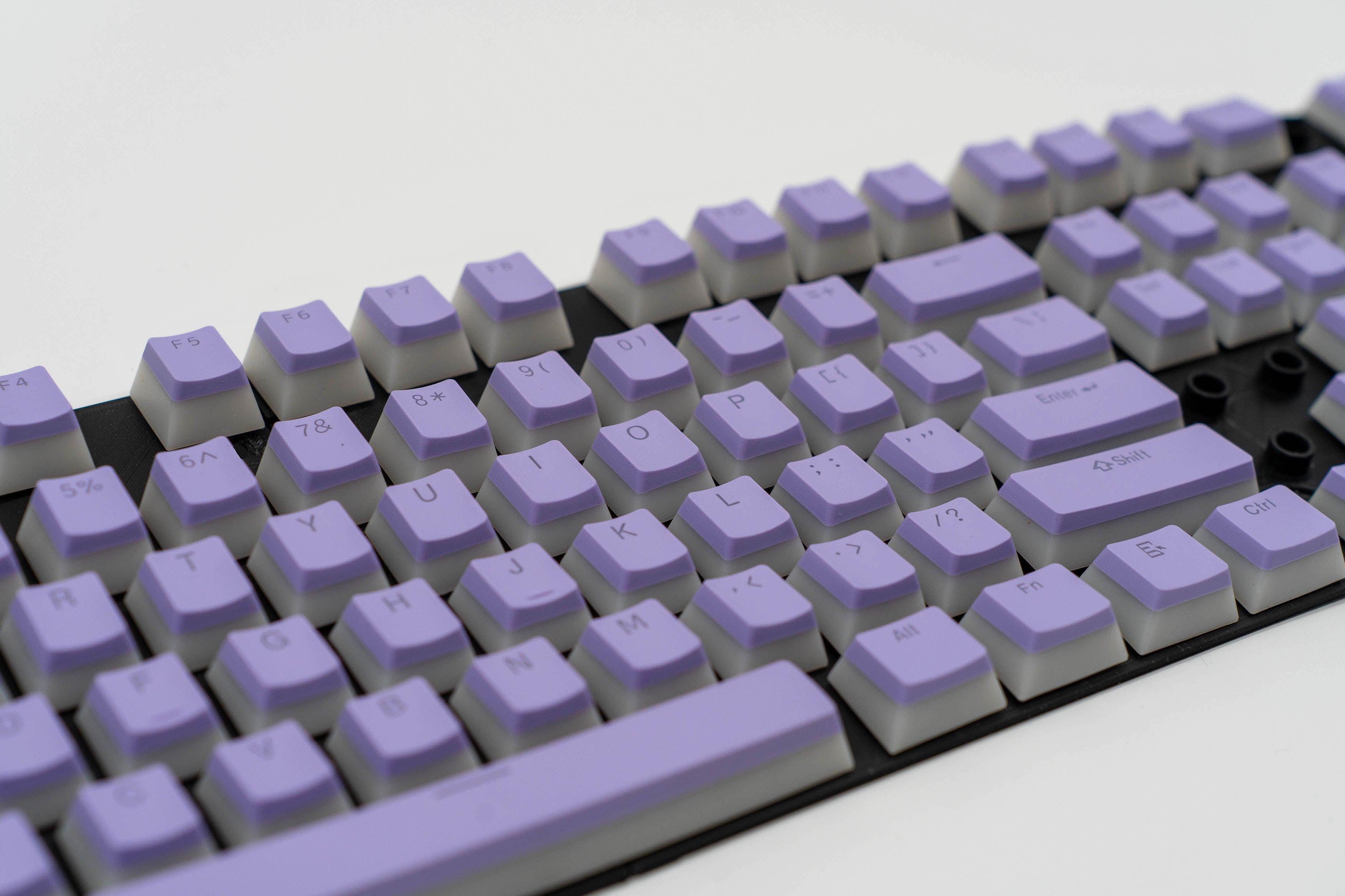 Purple Pudding Keycaps side view full set
