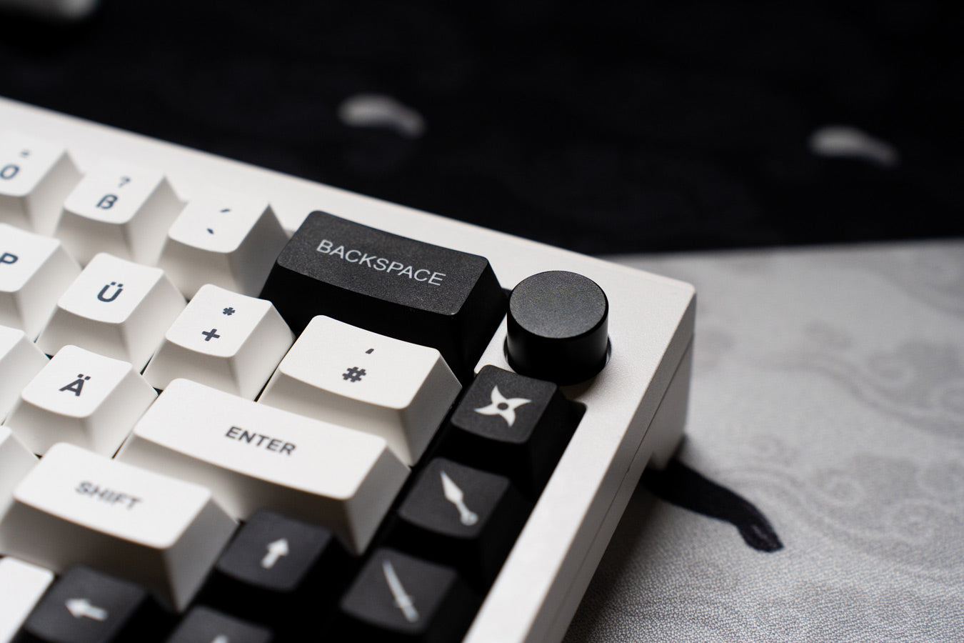 Ikigai keyboard close up knob view